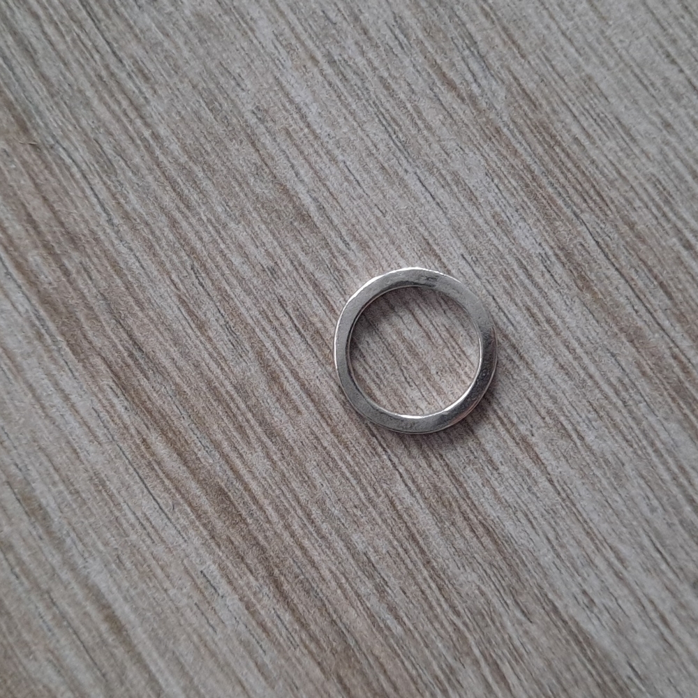 Sterling Silver Flat Edge Ring - image 2